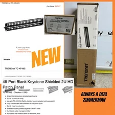 TRENDnet TC-KP48S 48-Port Blank Keystone Shielded 2U HD patch Panel metal design