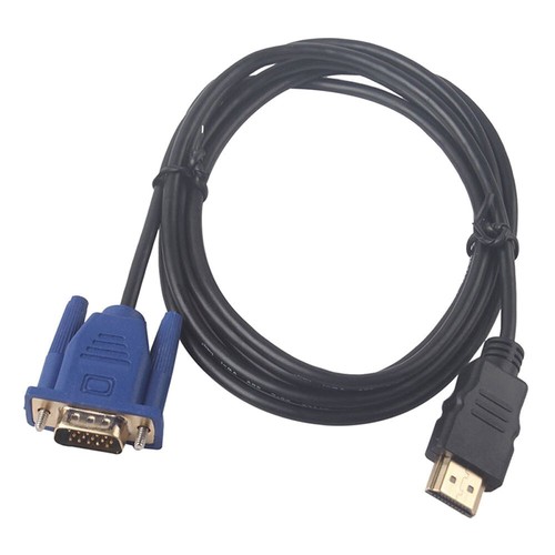5M HDMI Cable HDMI To VGA 1080P HD With Audio Adapter Cable HDMI TO VGA Cable B - Picture 2 of 3