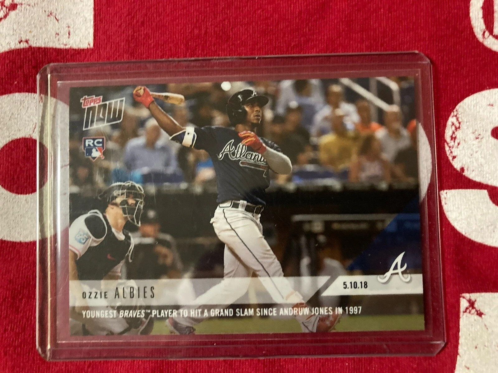 2018 Topps Now Ozzie Albies RC Rookie  #194 youngest grand slam  Braves