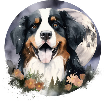100x Bernese Mountain Dog car sticker 9x9 cm dogs sticker