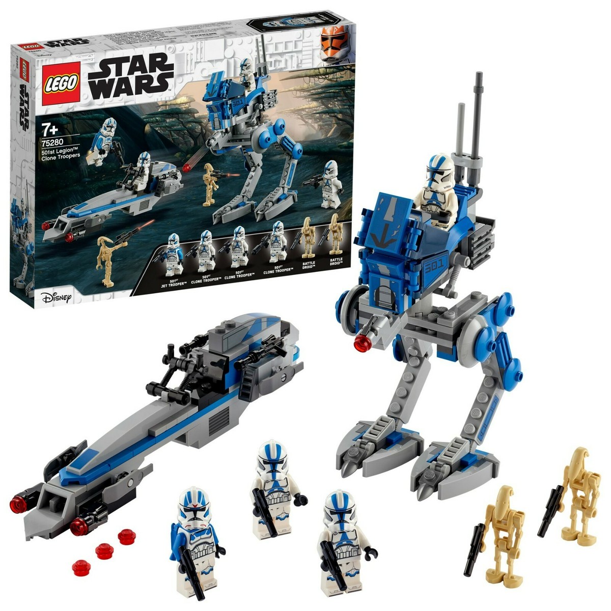 フィリップ　シャリオール LEGO 75280 Star Wars 501st Legion Clone Troopers Battle Droids AT