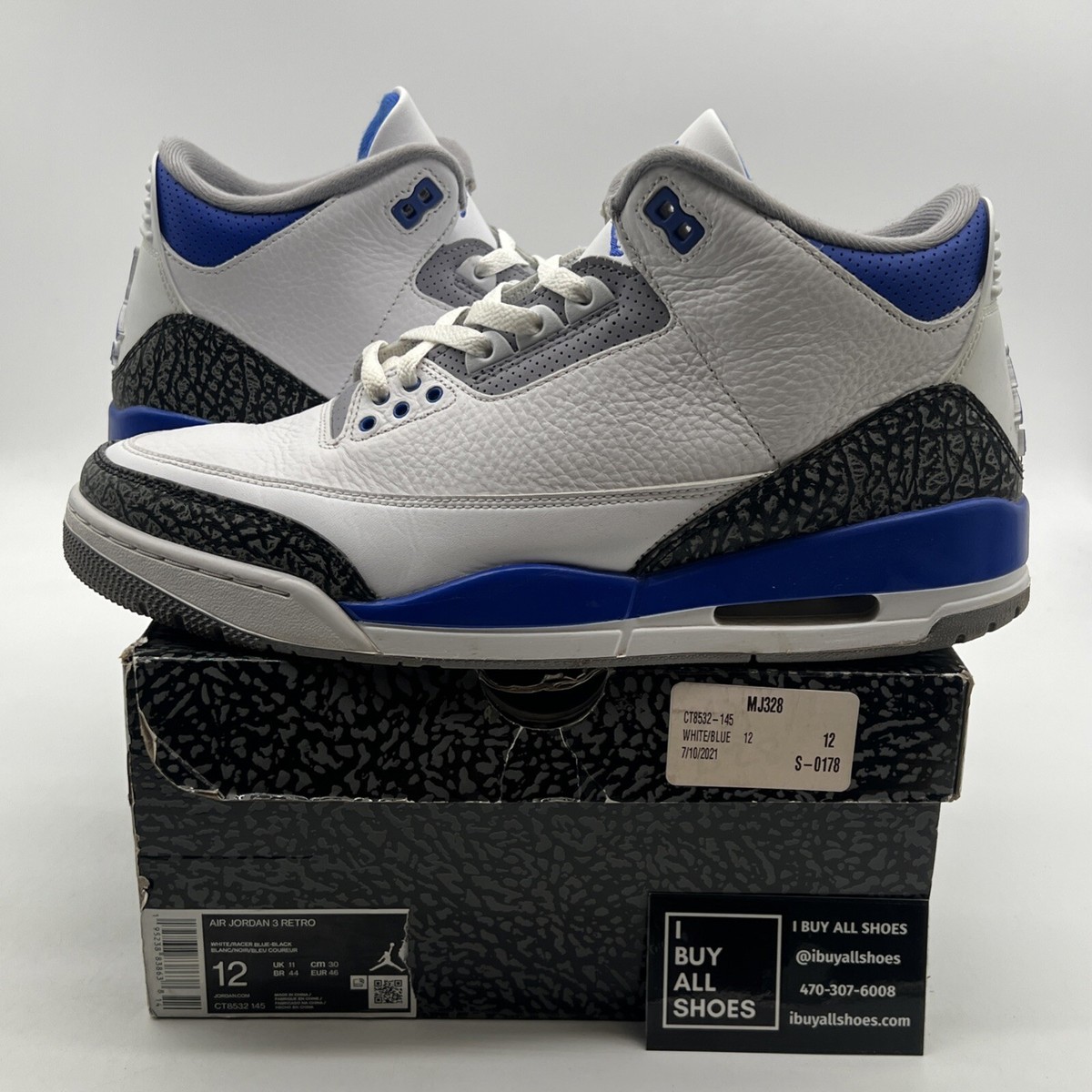 Size 12 Air Jordan Retro Mid Racer Blue (CT8532-145)