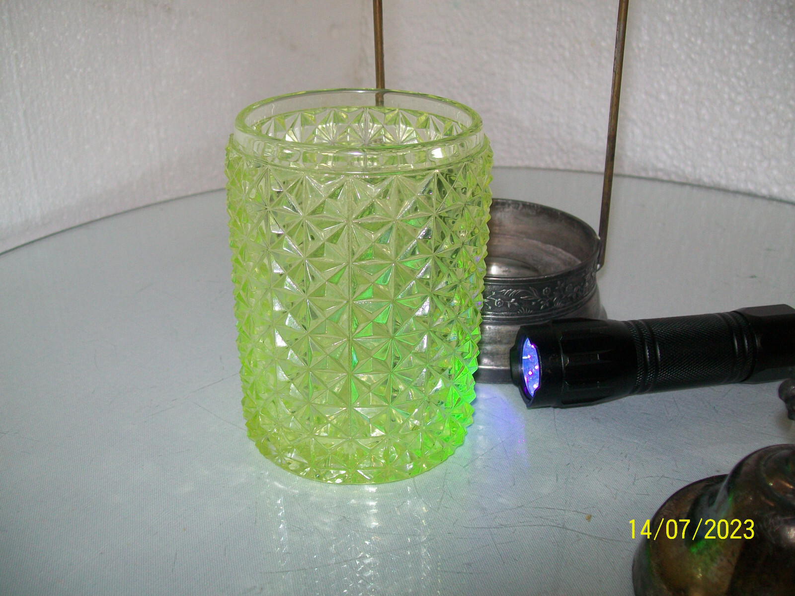 Vaseline Glass Pickle Caster eBay