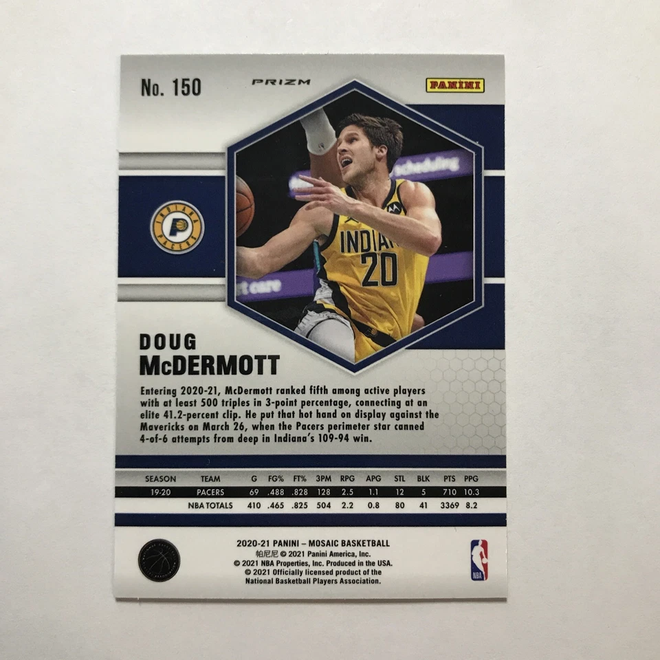 DOUG MCDERMOTT GENESIS SP 2020-21 PANINI MOSAIC PACERS - Image 4 of 4