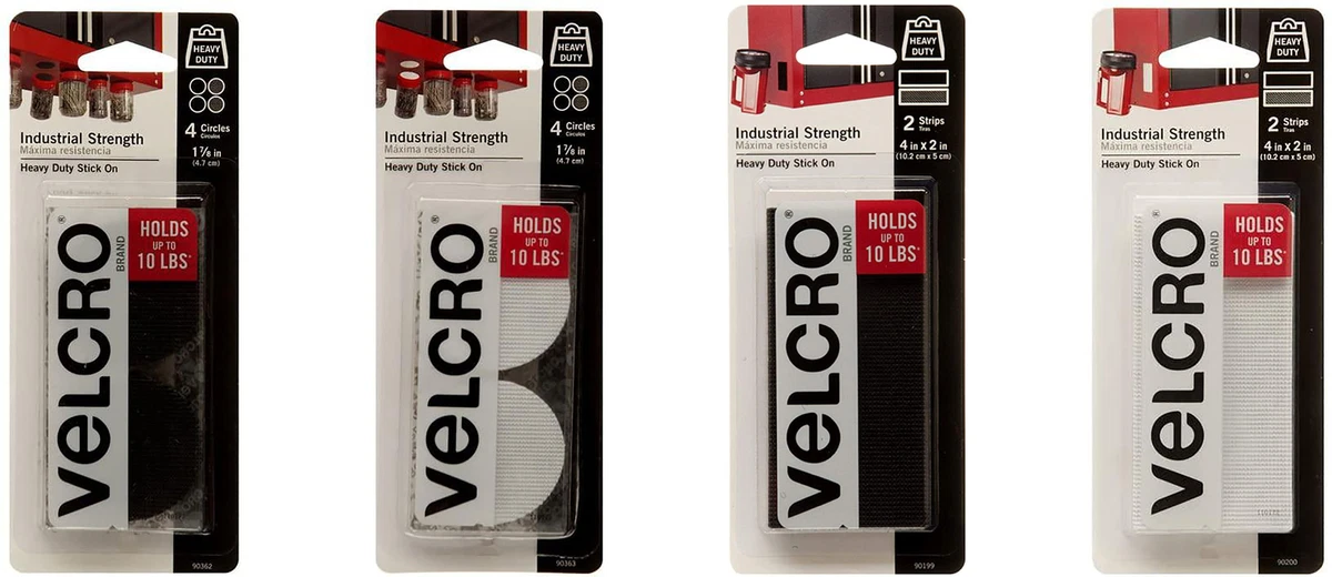 Adhesive VELCRO Brand Industrial Strength Tape Strips Heavy Duty