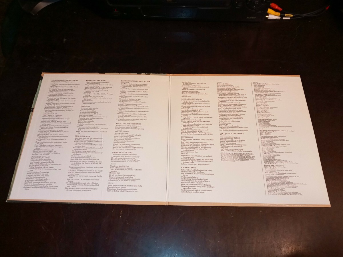 JAMES TAYLOR - Mud Slide Slim; 1971; Warner Bros. (BS 2561