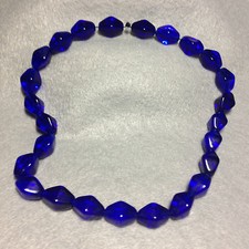 Cobalt Bicone Czech Pressed Glass Beads, Approximately 13mm x 8mm and 25 Beads