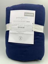 Pottery Barn Kids Teen Super Soft Sherpa Sham Standard Navy G183