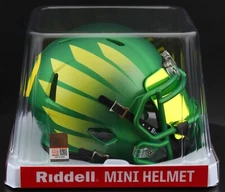OREGON DUCKS NCAA Riddell SPEED Mini Football Helmet w/ EYE SHIELD VISOR