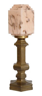 Art Déco Messinglampe Tischleuchte ''VANDERBILT TOWER'' Leuchte