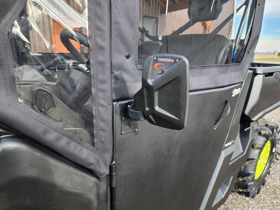 Polaris Ranger 1000, 900, XP, RZR, CanAm HD10, 9 door mounted Mirror kit option. - Изображение 4 из 4