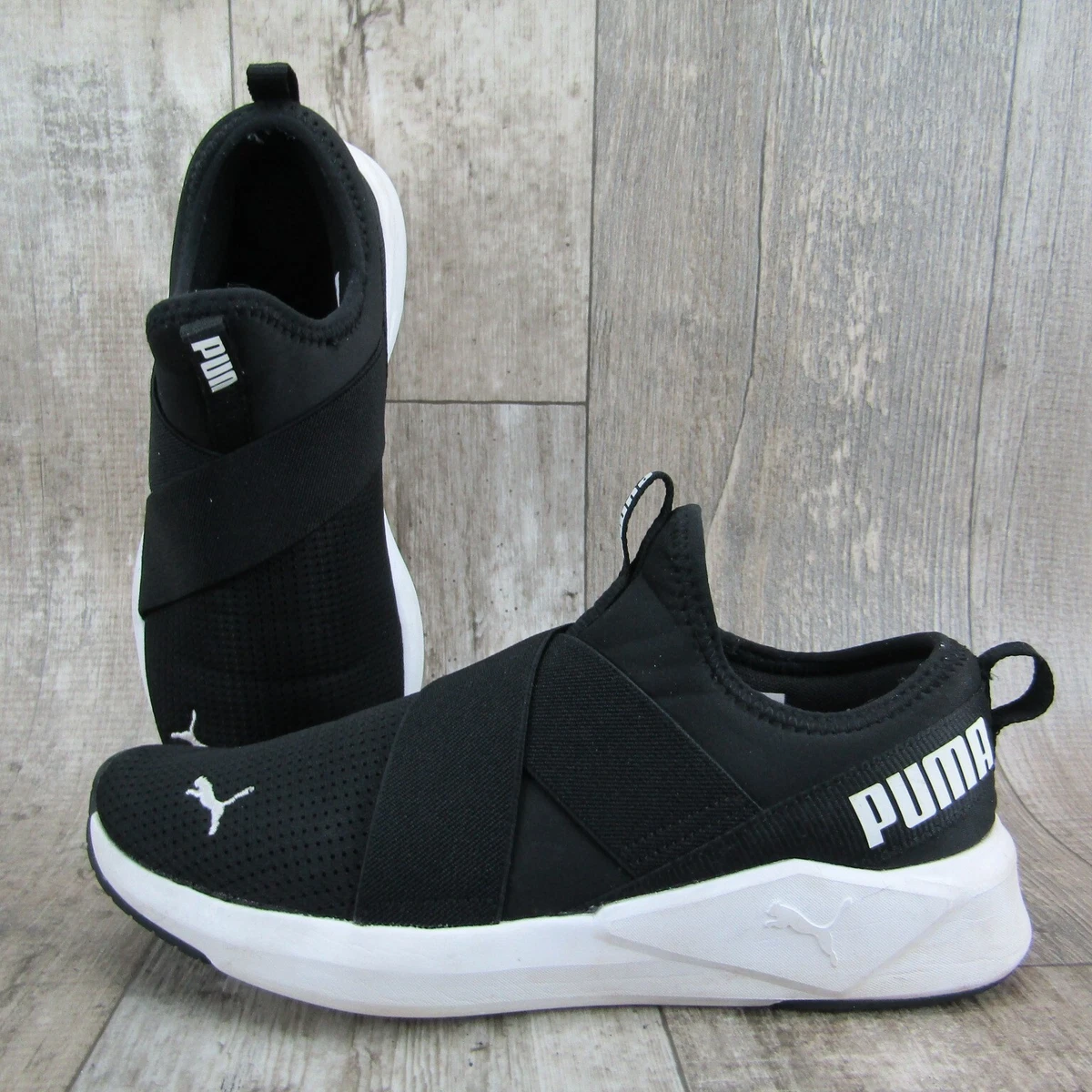 Puma Womens Chroma 377441 01 Black Running Shoes Sneakers Size 7.5