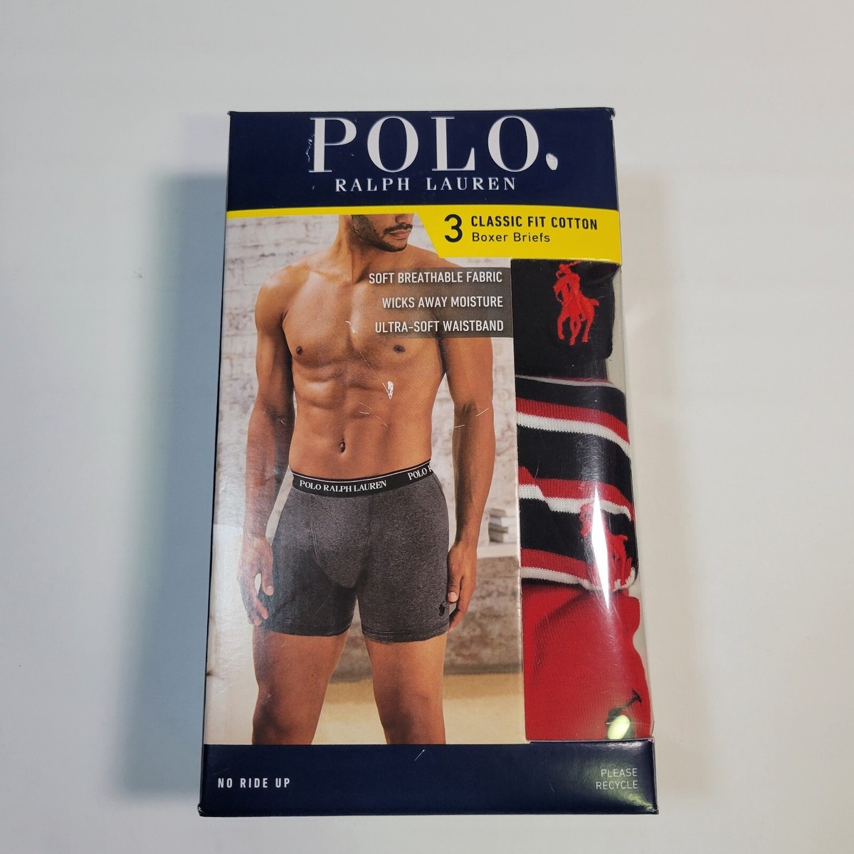 Polo Ralph Lauren Classic Fit Boxer Briefs Men's Large Black Gray