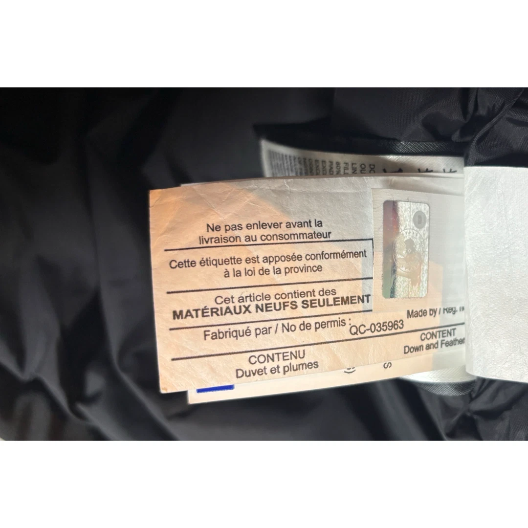 CANADA GOOSE CANADA PIUMINO D'OCA MONTEBELLO PARKA FELPA CON CAPPUCCIO XS NERO 2530L DAL GIAPPONE