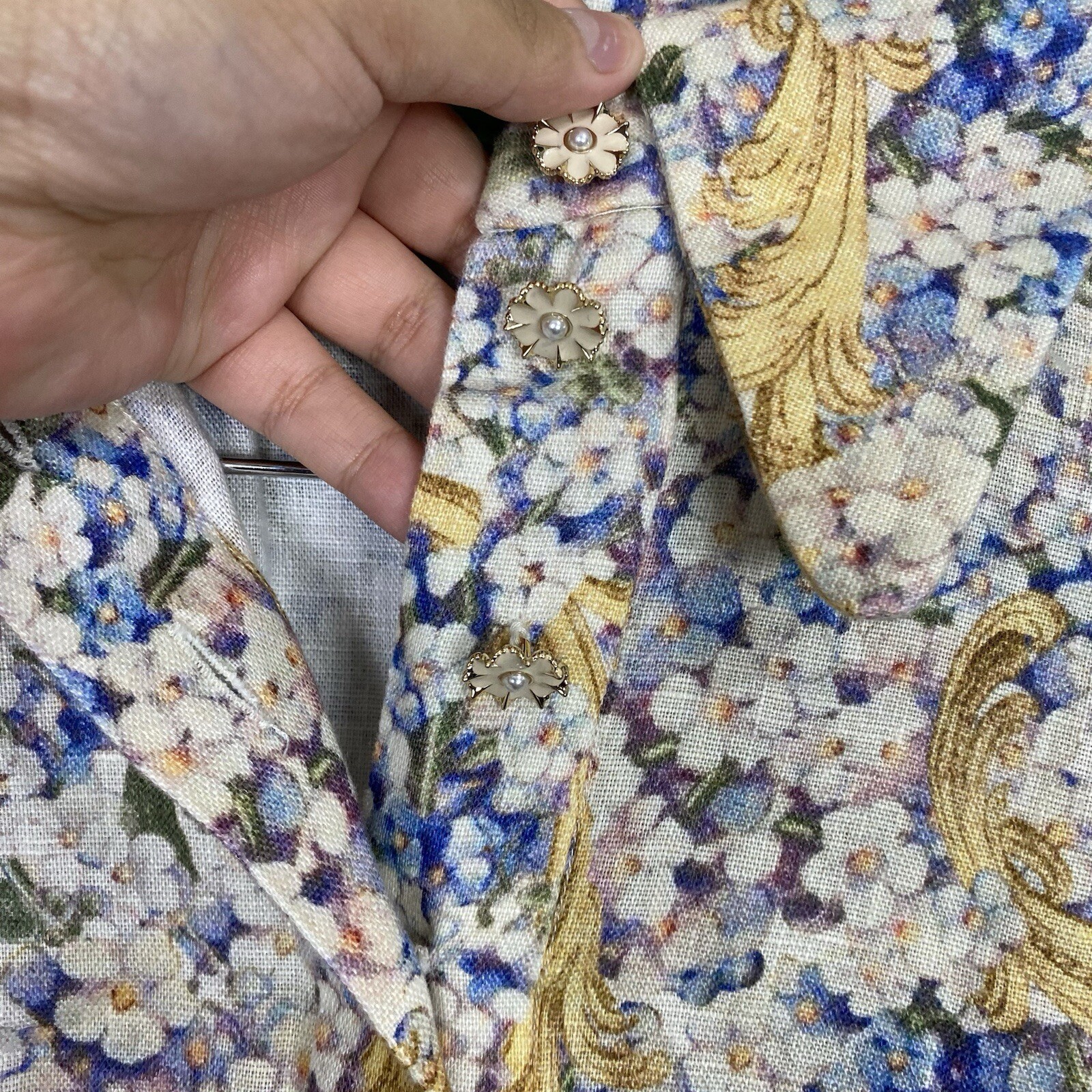 Zimmermann Tama Long Sleeve Tunic Dress Floral Sz 4