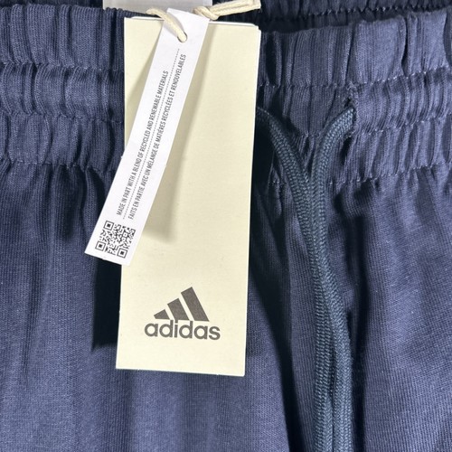 Adidas Pants Mens 2XL Navy Blue Graphic Print Athletic Elastic Waist Tapered - Picture 3 of 12
