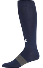 Under Armour. 2 Pack Football / Soccer OTC Socks, Navy Mens Shoe Size 4-8.5