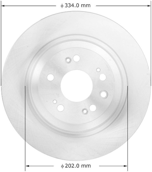 Disc Brake RotorPremium Brake Rotor Rear Bendix PRT6084 fits 2009