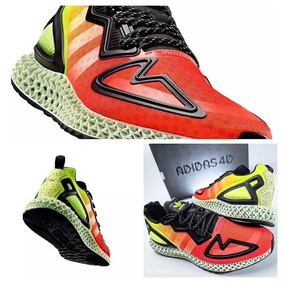 Adidas US 11 Men's Yellow Red Black Rare 3D Retro Runnning ZX 2K