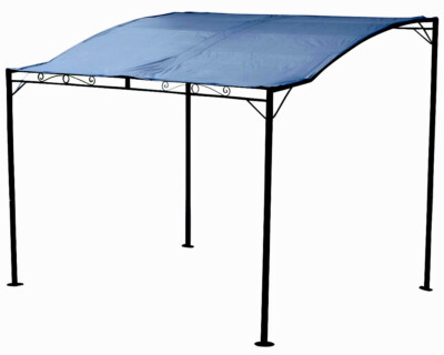 Wand Anbau Pavillon 3 x 2,5 Meter mit Dach 100% wasserdicht UV30 TOPEA anthrazit