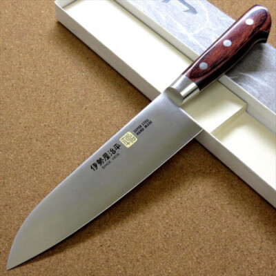 Seki Cutlery Santoku Knife 18cm (180mm) Iseya Jihei 8A Chrome