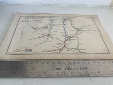 SYSTON LEICESTER MARKET HARBOROUGH MELTON MOWBRAY SEATON AIREY RAILWAY MAP 1884