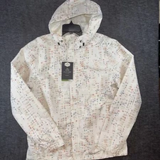 Alpine Design Mens All Day Rain Jacket Full Zip Hooded Techno Blizzard Sz S NEW