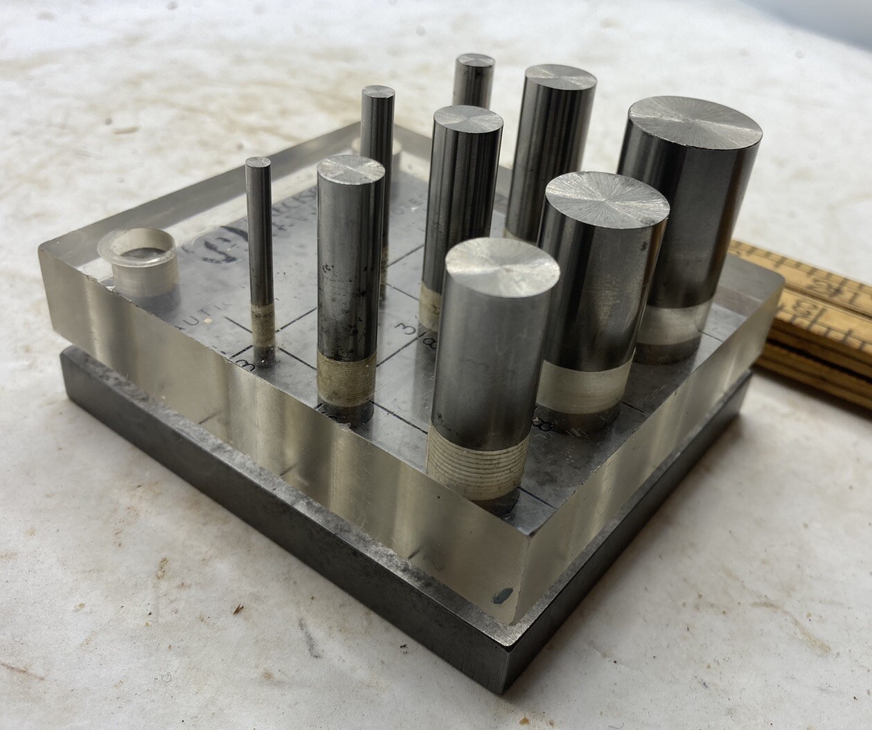 PRECISION BRAND 1/8 to 3/4 Inch Diameter Shim Punch and Die Set Sheet