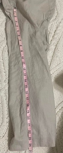 Workshop Andrea Jovine Gray Grey Linen Pants High Rise Size 10 Waist 29 Ins 24.5 - Picture 6 of 10