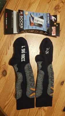 Kinder Mädchen Jungen Unisex Ski Socken X-Socks Ski Race Junior 24-26 NEU
