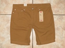 Levi's 511 Slim Fit Cut-Off Jean Shorts Caraway Brown NWT Size 40 Stretch
