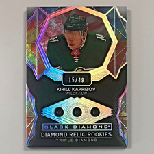 2020 Black Diamond KIRILL KAPRIZOV RC #/49 Ruby Triple Diamond Relic Rookie Gems
