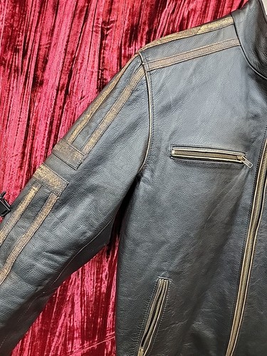 Chaqueta de moto de cuero Xtreem Gear de segunda mano talla MEDIANA M VINTAGE MARRÓN - Imagen 6 de 18