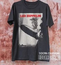 Led Zeppelin 1 Album Rock Band Black Unisex T-shirt Size S-5XL