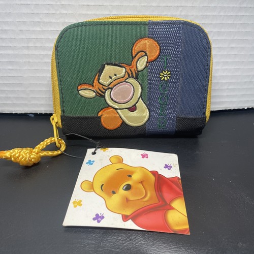 Tigger Canvas Wallet Zipper Card Holder Coin Purse Winnie the Pooh 90s Vintage