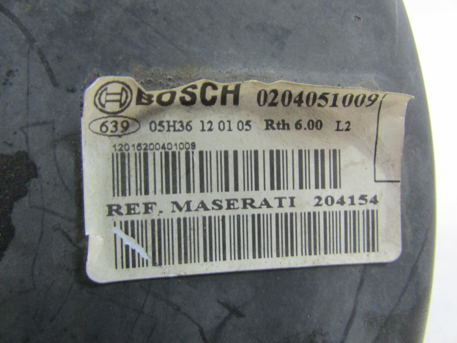 Maserati Quattroporte, Power Brake Booster, Used, P/N 204154