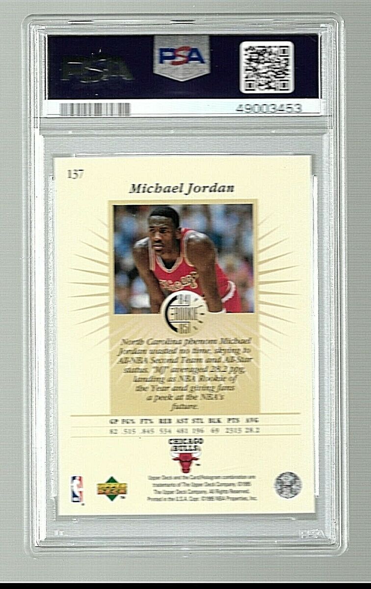 1995 UPPER DECK BASKETBALL CARD #137 HOF MICHAEL JORDAN PSA 1995 UPPER DECK BASKETBALL CARD #137 HOF MICHAEL JORDAN PSA