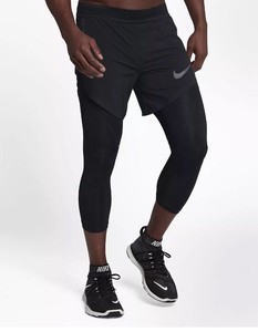 Nike Men's Sz 2XL - PRO FLEX 2 IN 1 3/4 TRAINING SHORTS/TIGHTS Black 840095 011 887225829995 | eBay