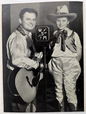 c1930s B&W Photo of Asher Sizemore & Son Jimmy; 6"x8" Radio Personalities