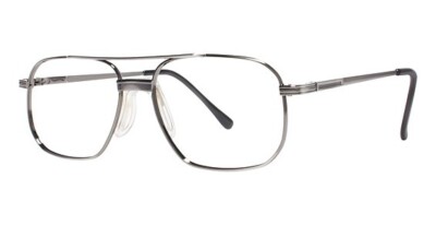 MODERN OPTICAL KEVIN MEN'S METAL EYEGLASSES 60-18-150 ANT. SILVER WITH SOFT CASE