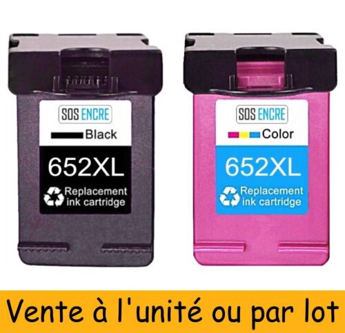 SOS ENCRE - Cartouches d'encre compatibles avec HP 652 XL DeskJet Ink Advantage - Photo 1/12