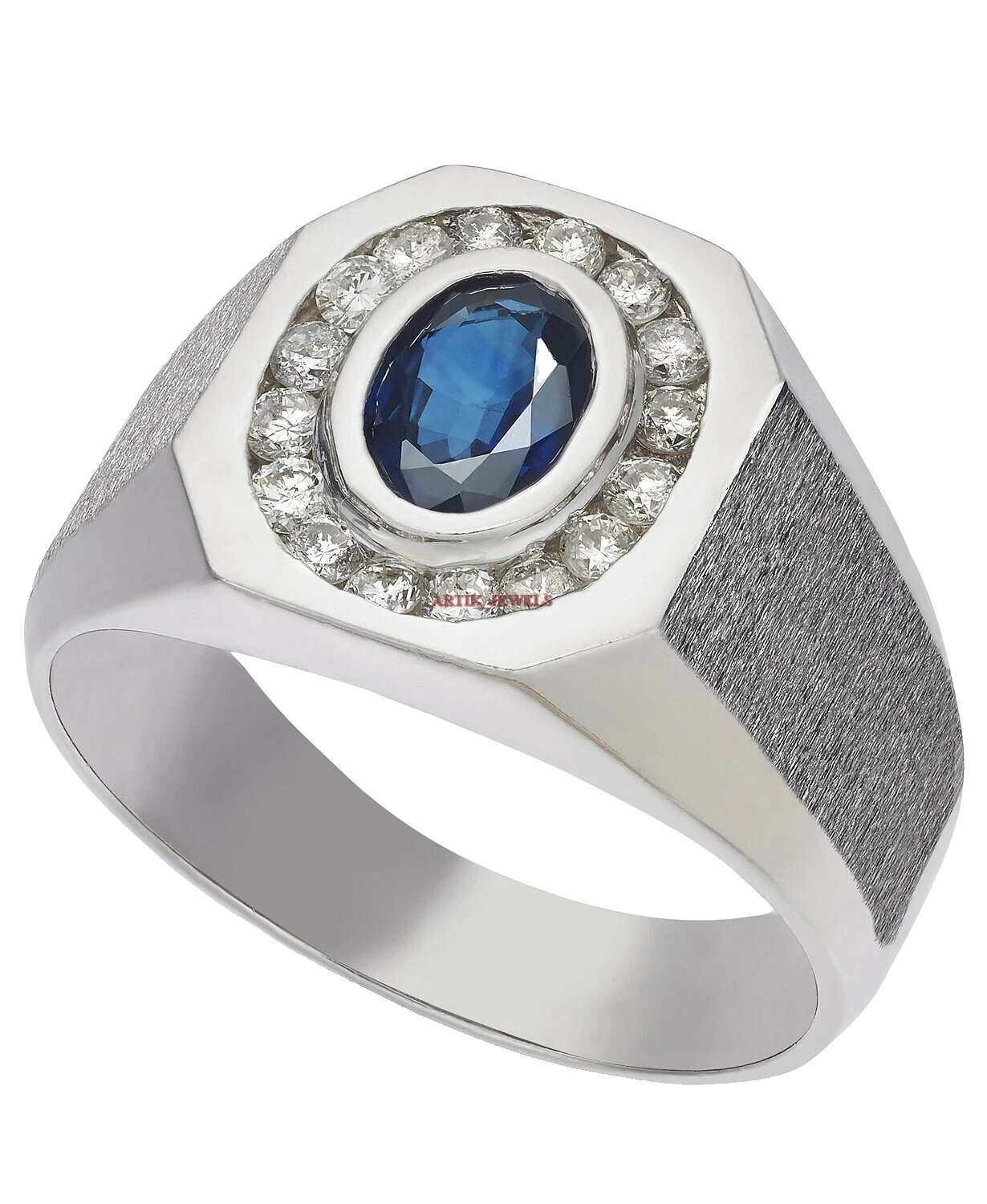 Cianita joyas de plata de ley para hombres