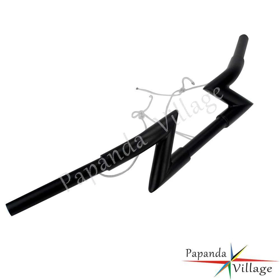 Handlebar 1'' Z-bar For Harley Sportster Dyna Fat bob Suzuki Yamaha Cafe Racer - Image 2 of 4