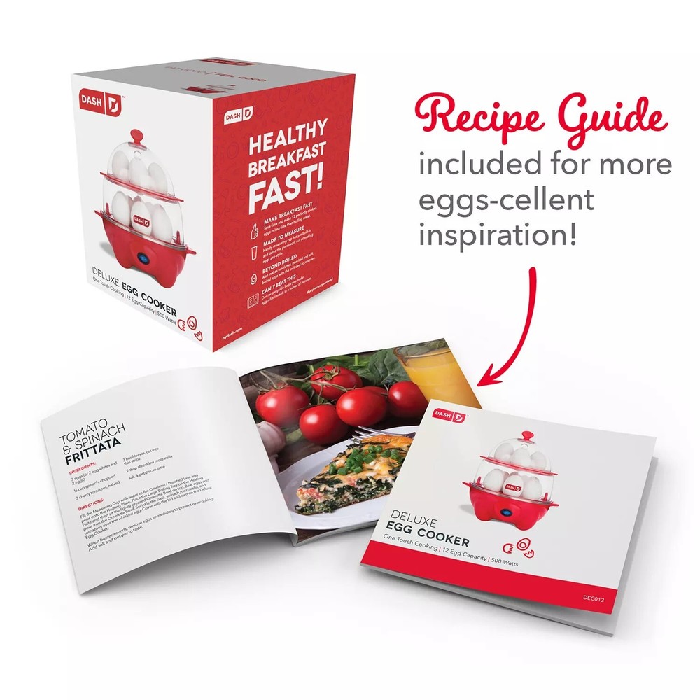 Dash Deluxe Rapid Electric Egg Cooker for Hard Boiled Poached and More with 12-Cup Capacity