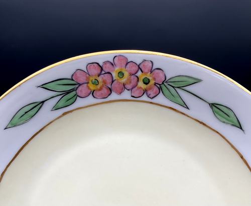 6 Vtg. Bernardaud Limoges (France) Porcelain Small Plates, Hand-Painted, Petunia - Picture 2 of 13