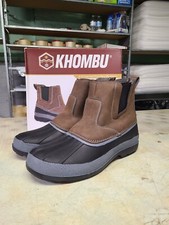 New Men's Khombu Elastic Warm Lining Boots Winter Comfort Brown Black Pick Size