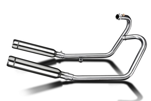 TRIUMPH BONNEVILLE BOBBER 2017-2022 FULL EXHAUST 410mm CUSTOM SILENCER BULL NOSE - Picture 2 of 5