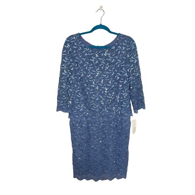 NWT Alex Evenings Slate Gray Sequin Scallop Trim Sheath Dress 12 Wedding Guest | eBay NWT Alex Evenings Slate Gray Sequin Scallop Trim Sheath Dress 12 Wedding Guest | eBay