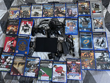Sony PlayStation 2 slim PAL Console Bundle w/ Controllers, Games & Power Cable