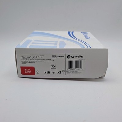 Boxes Of 10 Convatec 401545 Sur Fit Natura Urostomy Drainable Pouch 2-1/4''